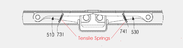 Patente de bisagra plegable de Samsung de 2015. (Fuente de la imagen: vía PatentlyMobile)