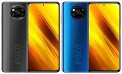 El POCO X3 viene en una elección de Gris Sombra o Azul Cobalto. (Fuente de la imagen: Xiaomi - editado)
