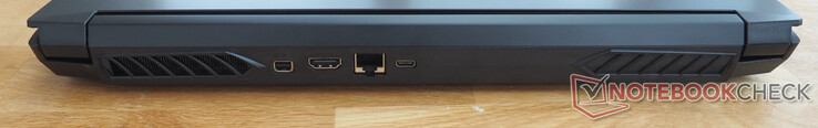 Parte trasera: Mini DisplayPort, HDMI, RJ45 LAN, USB-C 3.1 Gen 2 incl. DisplayPort