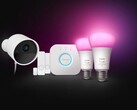 El kit de inicio Philips Hue Secure incluye dos sensores de contacto y dos bombillas inteligentes. (Fuente de la imagen: Philips Hue)