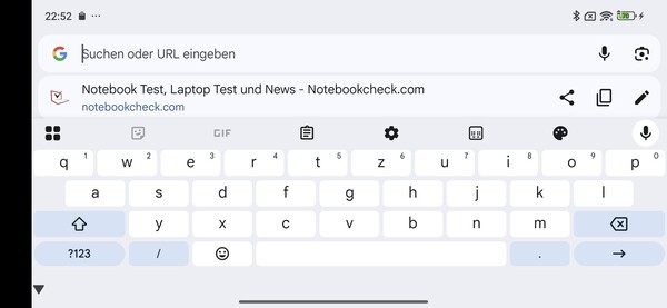 Teclado en formato apaisado