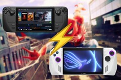 El Steam Deck tuvo problemas con Spider-Man 2, mientras que el ROG Ally rindió decentemente bien. (Fuente de la imagen: Steam, Asus, Valve, editado)