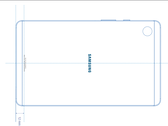 Un diagrama de Galaxy Tab A9. (Fuente: FCC)