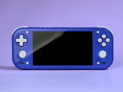 La RG 55G1 presenta un diseño similar al de la Switch Lite. En la imagen: la consola portátil para videojuegos en color índigo.