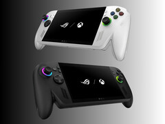 Se muestran los dispositivos portátiles Asus ROG Xbox Ally y ROG Xbox Ally X (fuente de la imagen: Asus Store por MacMan con ediciones)