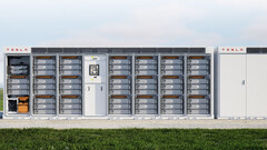 Un sistema de almacenamiento de energía Megapack de Tesla. (fuente de la imagen: Tesla)