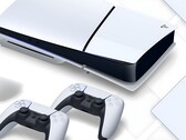 Consola PS5 mostrada con dos mandos (Fuente de la imagen: Sony Interactive Entertainment con ediciones)