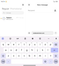 Disposición del teclado (GBoard) - pantalla principal - modo vertical