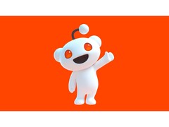 Imagen promocional de la mascota de Reddit, Snoo, saludando al espectador y posando sobre un fondo rojo. (Fuente de la imagen: Reddit)