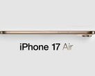 Render no oficial del rumoreado iPhone 17 Air. (Fuente de la imagen: MacRumors - editado)