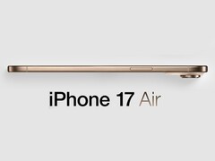 Render no oficial del rumoreado iPhone 17 Air. (Fuente de la imagen: MacRumors - editado)