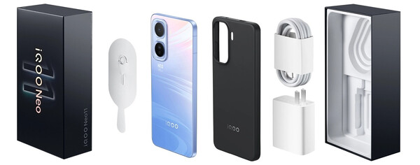 El iQooNeo 11 viene con una funda y un cargador en la caja. (Fuente de la imagen: iQoo)