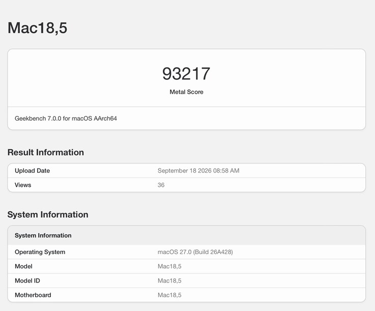 Los resultados de Geekbench revelan un rendimiento impresionante para la GPU Apple M6 de 12 núcleos