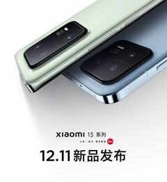 La serie 13 de Xiaomi debutará el 11 de diciembre. (Fuente: Xiaomi)