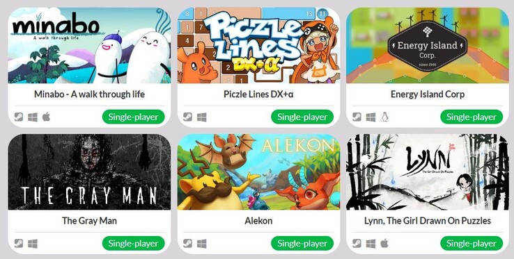 Todos los juegos del paquete Indie Corp. (Fuente de la imagen: IndieGala)