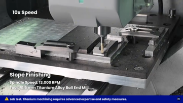 Captura de pantalla del mecanizado de titanio de Makera Z1. (Fuente de la imagen: Makera)