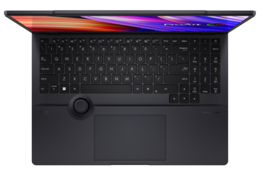 Asus ProArt StudioBook 16 3D OLED - Teclado con Asuis Dial. (Fuente de la imagen: Asus)