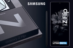 El Galaxy Z Flip 3 parece que tendrá soporte para S-Pen. (Imagen: LetsGoDigital)