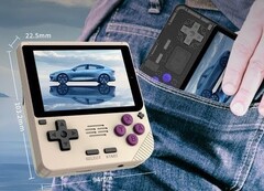 Powkiddy comercializa el V10 como un dispositivo de bolsillo, como muchos otros dispositivos portátiles de juegos retro recientes. (Fuente de la imagen: Powkiddy - editado)
