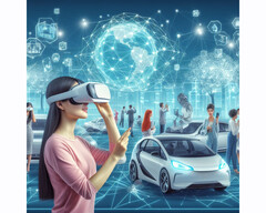 las redes 6G transforman la realidad virtual, los robots colaborativos y la conducción autónoma (Imagen simbólica: Bing AI)