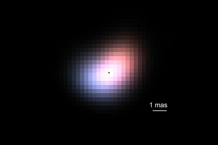 Una imagen reconstruida del disco alrededor de Beta Canis Minoris (Fuente de la imagen: Yoo Jung Kim/UCLA)