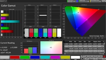 Espacio de color CalMAN DCI P3 - pantalla principal, natural