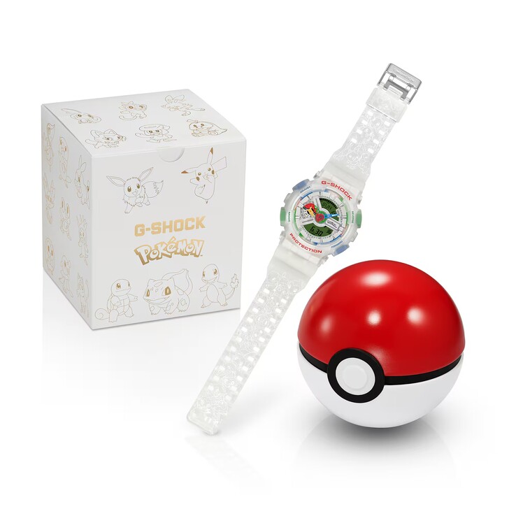 Este reloj de edición limitada se entrega con una caja de coleccionista personalizada, además de un estuche con forma de Poké Ball.