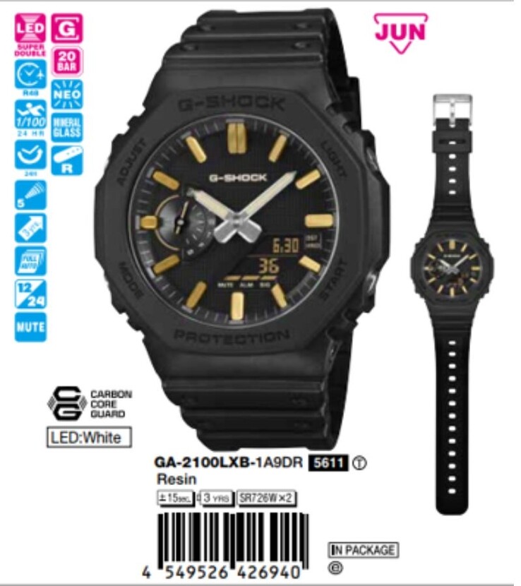 El reloj Casio G-Shock GA-2100LXB-1A9