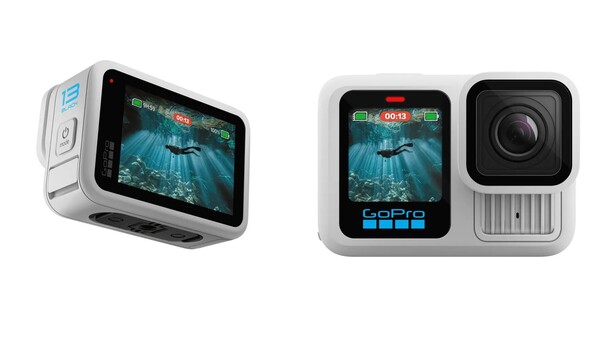 La GoPro Hero 13 Black en blanco polar sigue teniendo matices de negro. (Fuente de la imagen: GoPro)