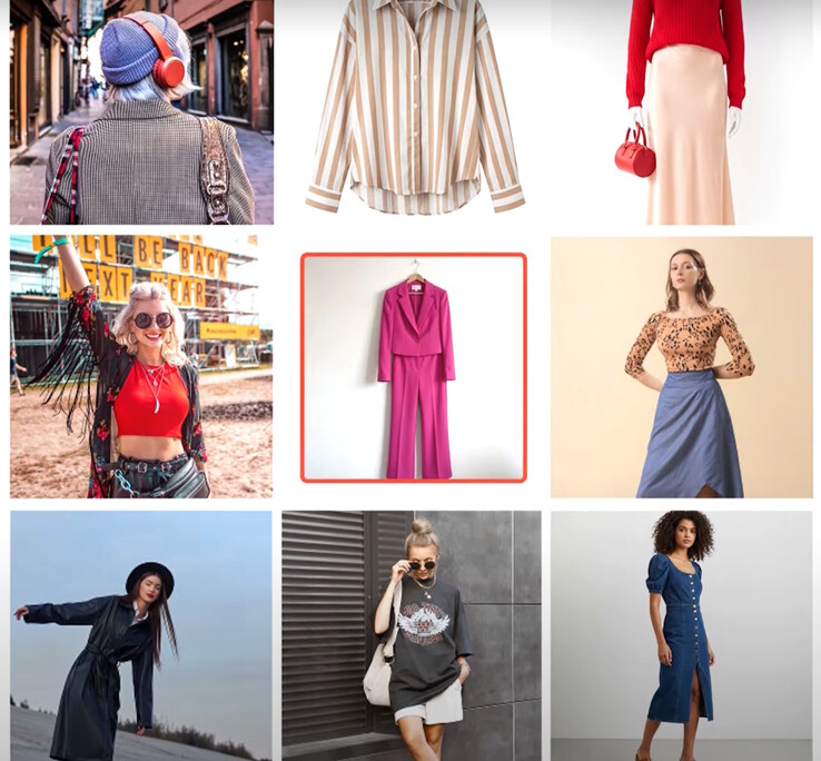 Los usuarios seleccionan ropa para probársela utilizando la aplicación Doppl. (Fuente de la imagen: Google Labs)