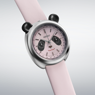 El Seiko Power Design Project Panda Chronograph en rosa