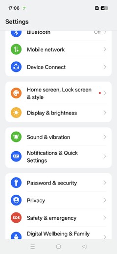 Página de configuración
