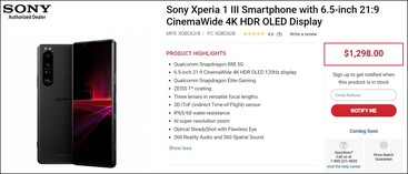 Precio del Sony Xperia 1 III. (Fuente de la imagen: Focus)