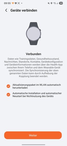 Honor Configuración de la aplicación de salud
