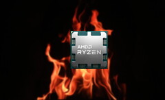 Las CPUs AMD Zen 4 podrían ser difíciles de refrigerar incluso con AIOs. (Fuente: Cullan Smith en Unsplash/AMD-editado)