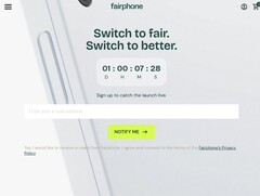 El Fairphone 6 podría anunciarse el 25 de junio a las 11 de la mañana CET (Captura de pantalla de: Fairphone.com).