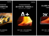 Algunas de las nuevas especificaciones de la pantalla del GT2 Pro. (Fuente: Realme)