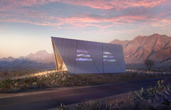 Un renderizado de la central Aurora de Oklo (Fuente de la imagen: Oklo)