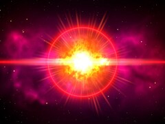 Ilustración de un artista que muestra una supernova.