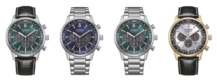 De izquierda a derecha: los relojes Citizen CA4720-01X, CA4720-52L, CA4720-52X y CA4723-03A. (Fuente de la imagen: Citizen, editado)