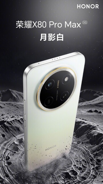 El Honor X80 Pro Max en color Blanco Lunar.