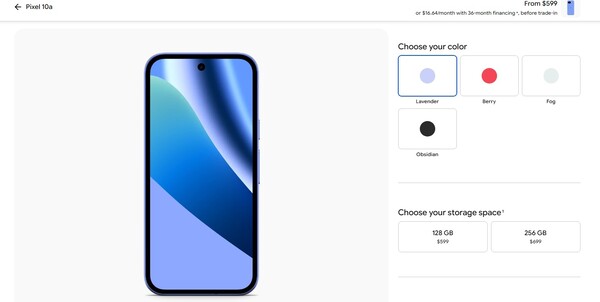 El nuevo precio del Pixel 10a ya está disponible en Google Store y Amazon.