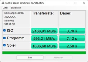 AS SSD - Prueba de comparación de copias