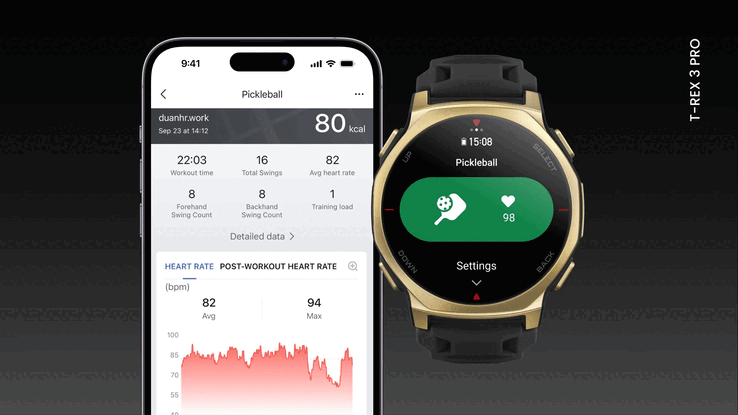 La actualización de software de Amazfit de septiembre de 2026 mejora el pickleball