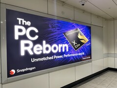 Publicidad de Qualcomm en el interior del metro de Taipei (Centro de exposiciones Nangang). (Foto: Andreas Sebayang/Notebookcheck.com)