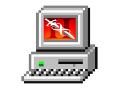 Infinity Blade II ya está disponible en PC (extraoficialmente). (Fuente de la imagen: MS Windows 95 e Infinity Blade II, con modificaciones)