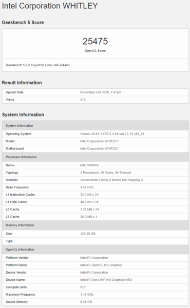 (Fuente de la imagen: Geekbench)