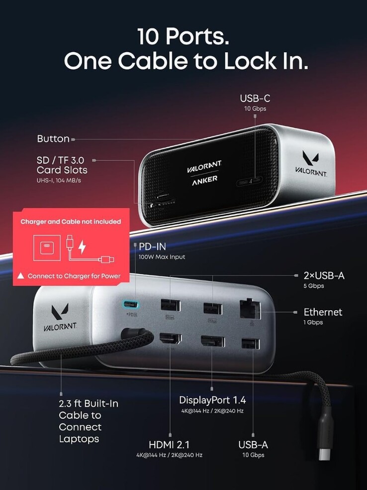 El Anker Nano 10-in-1 USB-C Hub Valorant Limited Edition