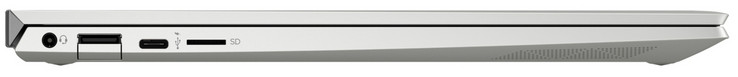 Izquierda: conector de audio combinado, 2x USB 3.1 Gen (1x Tipo A, 1x Tipo C), lector de tarjetas SD (microSD)