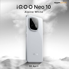 El iQoo Neo 10 en color blanco alpino